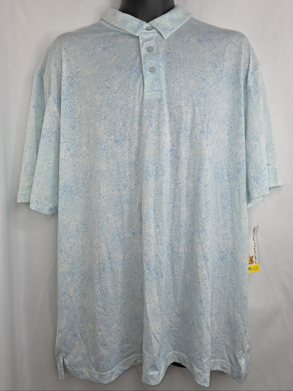 Jack Nicklaus Men's Blue Patterned Polo Golf Shirt Size XXL NWT CR-3635
